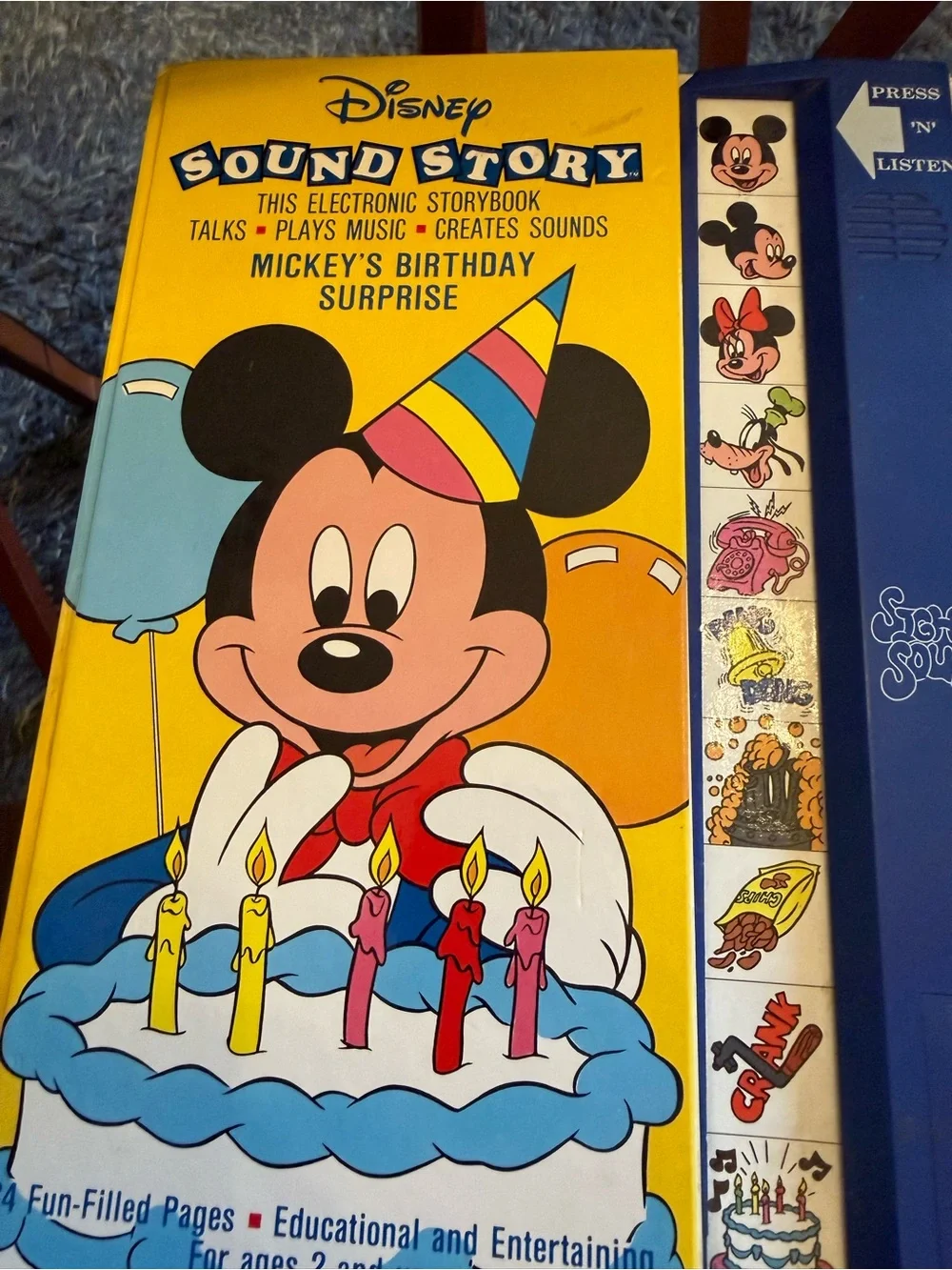 Vintage Children’s Hardcover Disney Mickey Birthday Sound Storybook